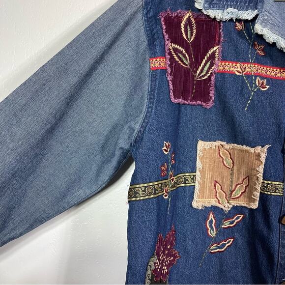 Sara Studio Plus, Vintage Embroidered Fun Denim Jacket. Size 2X. Excellent cond! - Picture 2 of 6